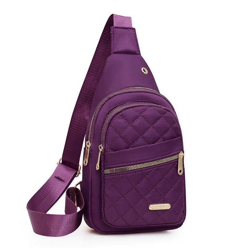 Oxford cloth crossbody sports chest bag in multiple colour options with breathable design