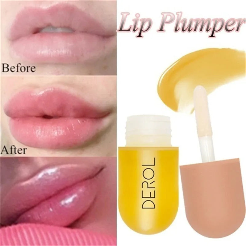 5.5cm lip care serum tube with non-sticky plumping formula in ginger and mint variants