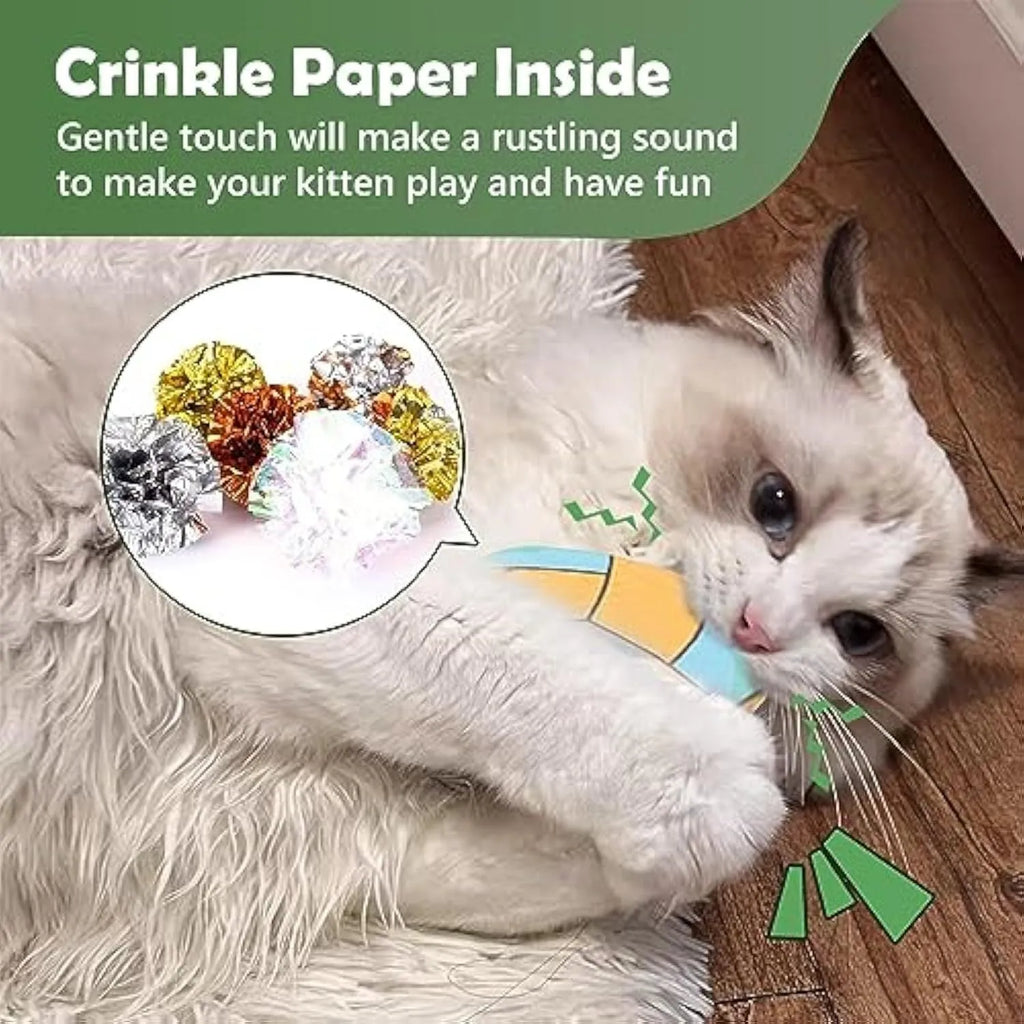 5cm catnip and crinkle disc toy with plush exterior in sports ball patterns