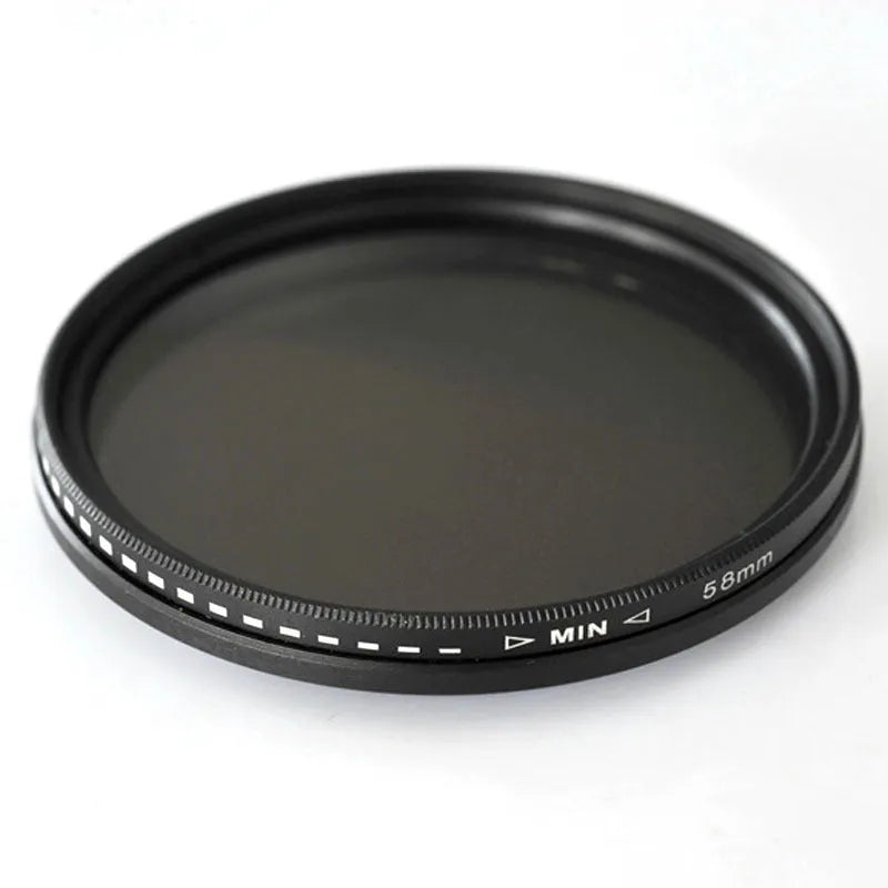 Set of four camera neutral density filters with multi-diameter threads for lenses from 37mm to 95mm