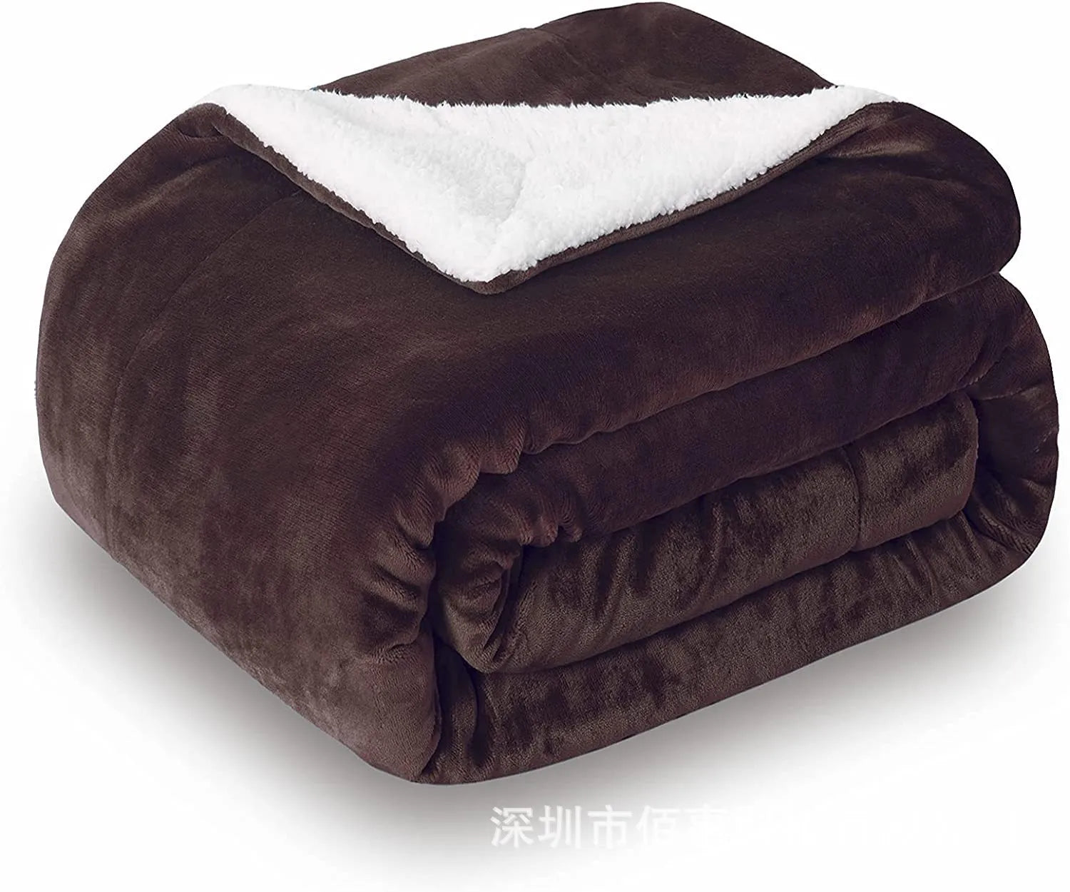 Grey flannel electric heating blanket with USB connection showing temperature controls
