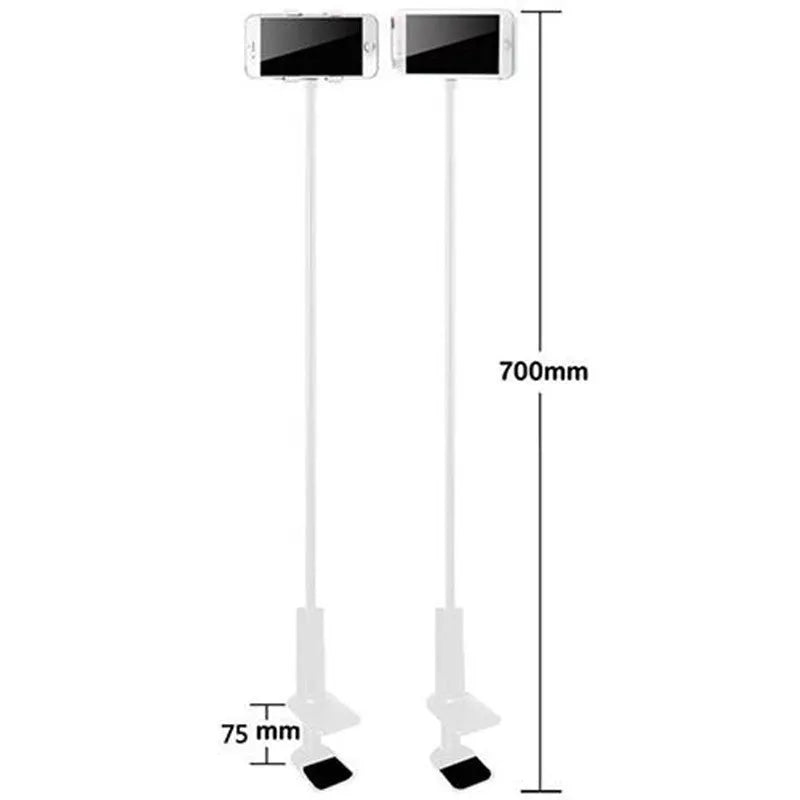 Black flexible tablet mount holder with suction base showing 360-degree rotating clamp