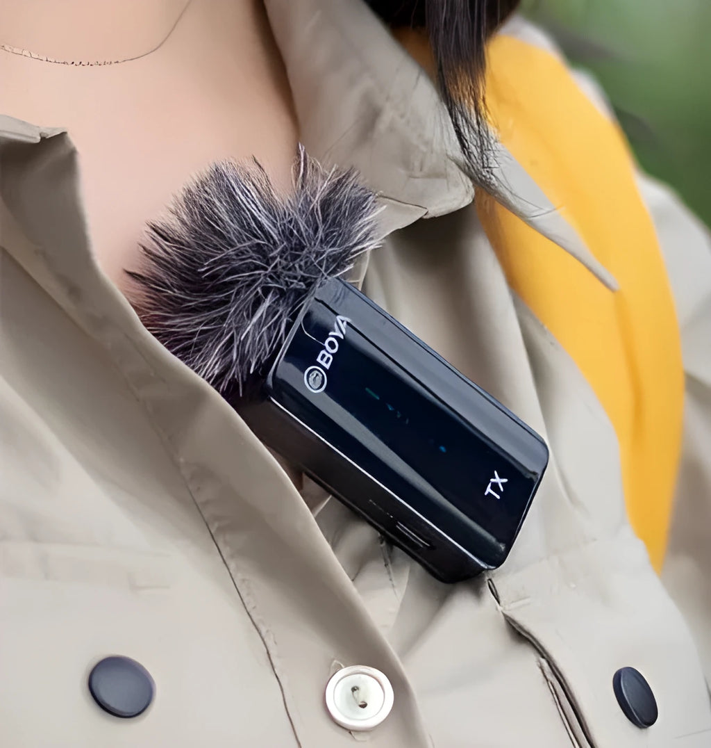 BY-XM6 S1 clip-on wireless microphone for mobile phone and SLR camera with built-in lithium battery