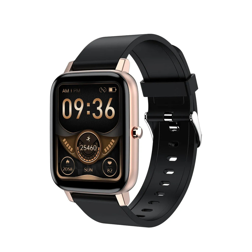H80 sports smartwatch with colour screen and silicone strap showing health monitoring functions
