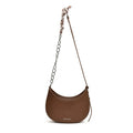 Small PU leather saddle bag on a flat surface, available in black, brown, coffee, green, khaki, and white