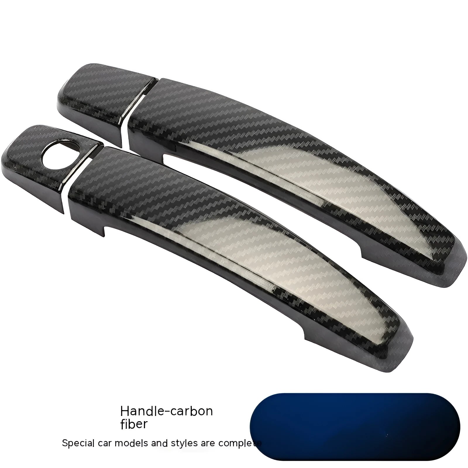 Carbon fibre pattern door handle screen protector for Opel Vauxhall Astra H and J models