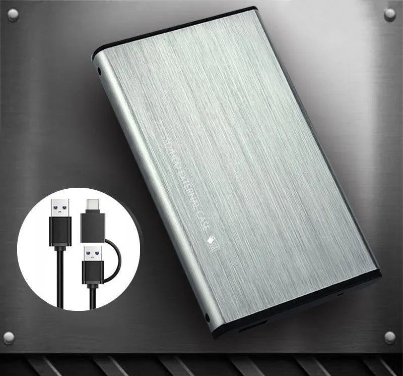 2.5 inch SATA to USB 3.0 hard drive enclosure in black aluminium finish