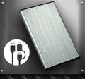 2.5 inch SATA to USB 3.0 hard drive enclosure in black aluminium finish
