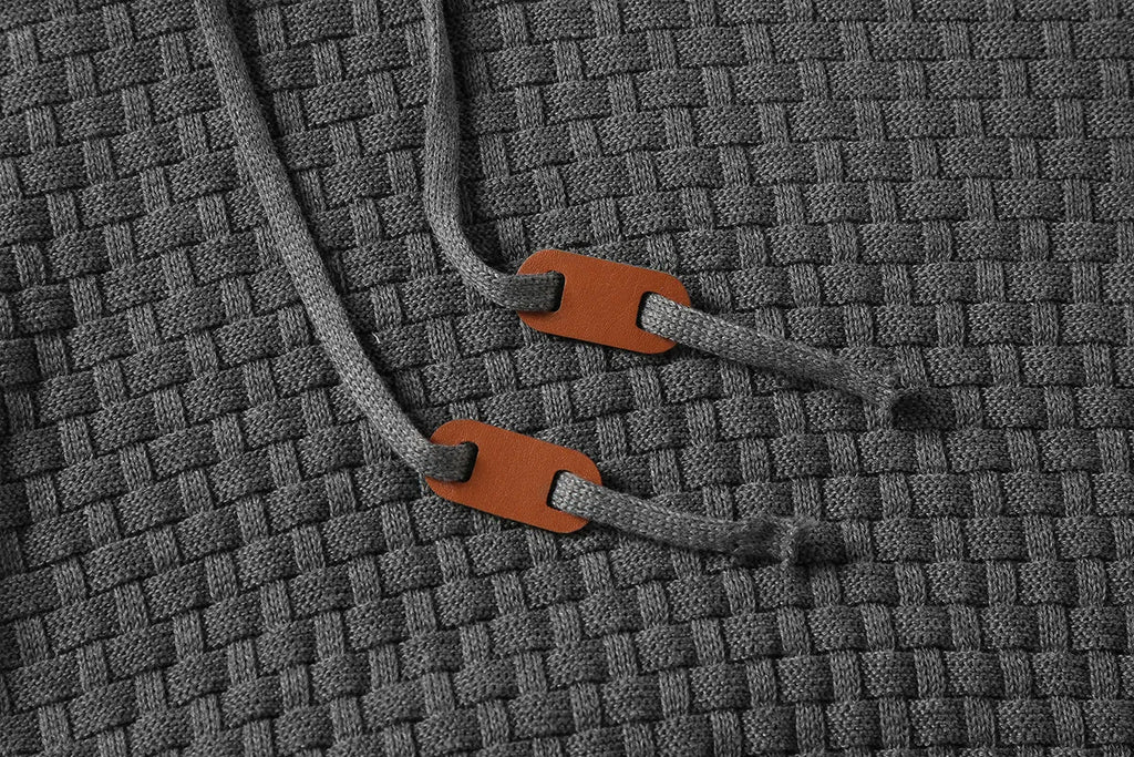 Men's hooded sweatshirt in a cotton-polyester blend shown in one of nine available colours.