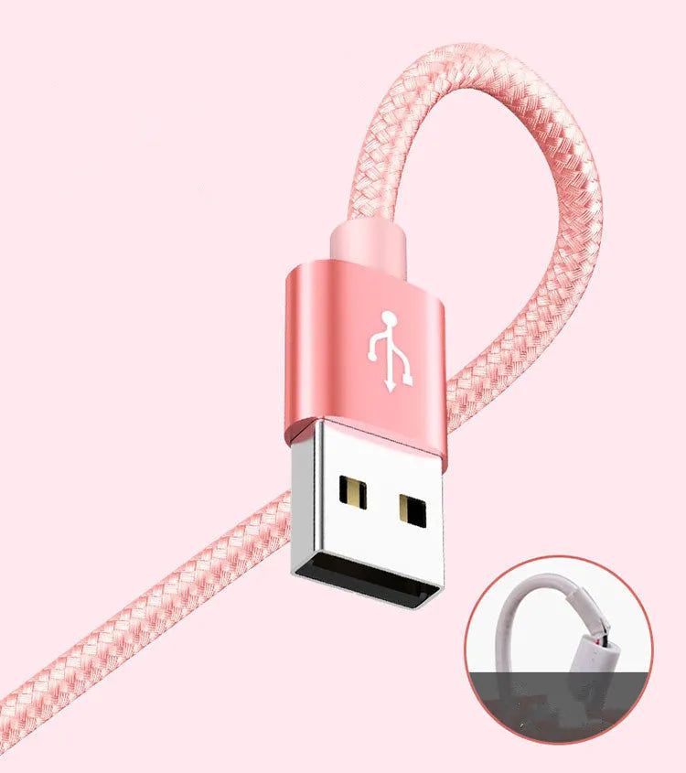 Black three-in-one Micro USB charging cable with three connectors, measuring 1.2 metres long.