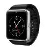 Black smart watch with 1.54 inch HD touch screen and silicone strap on a wrist.