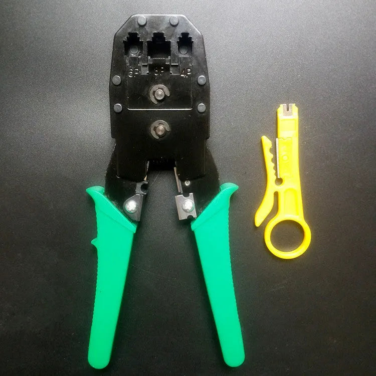 Multifunctional network cable pliers with stainless steel handle and 45# steel clamp head, flat mouth design