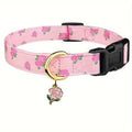 Adjustable polyester dog collar with floral pattern in multiple colours for traction