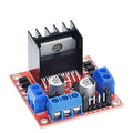 L298N dual H-bridge motor driver module for DC and stepper motor control in robotics projects