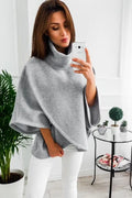 Women's black batwing cardigan sweatshirt with extended length and stitching details