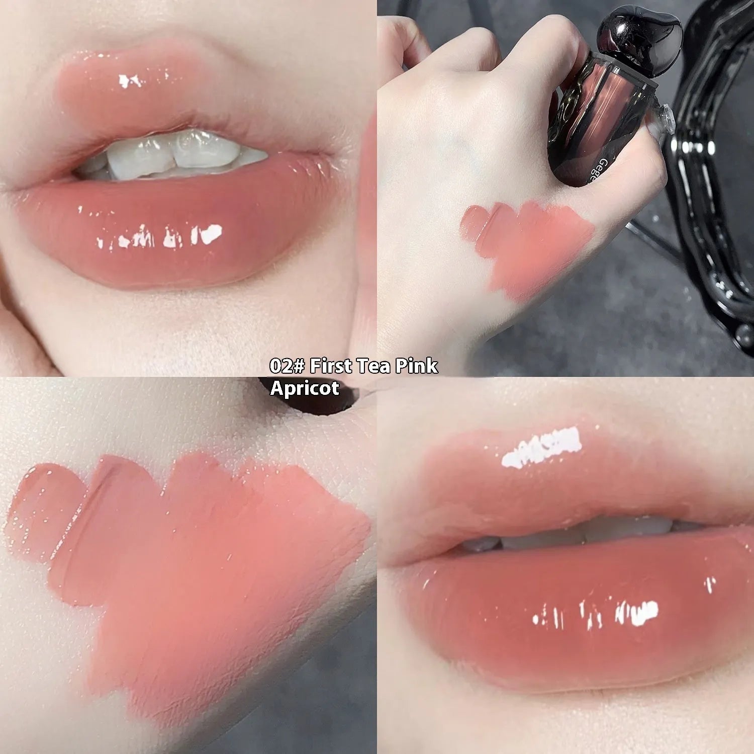 Glacier Lava Lip Lacquer mirror lip gloss with water-light texture in seven colour options