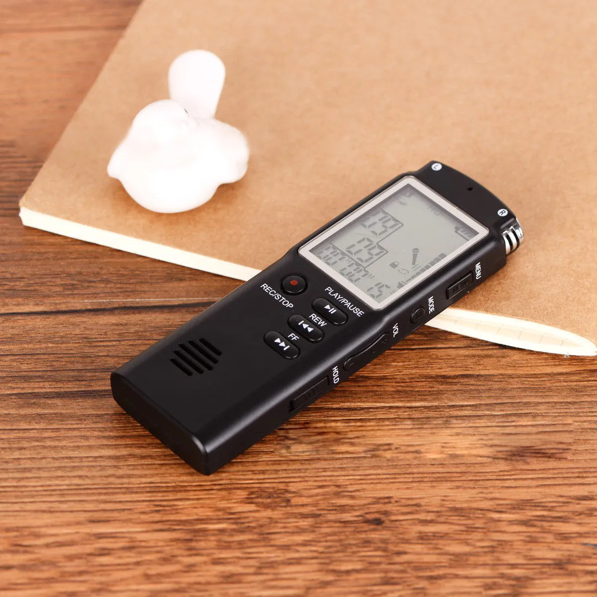 USB professional voice recorder with external microphone port for telephone and ambient recording
