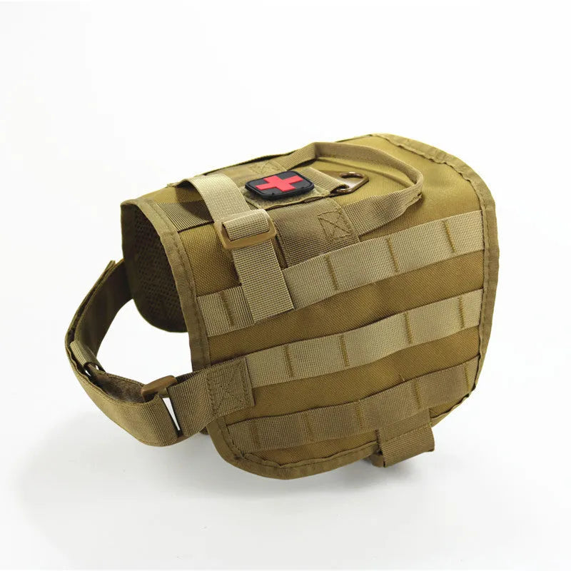 Peitoral Tactical Pet Brasil Vip dog harness in army green, size L, 1000d nylon fabric and nylon webbing with Saigang buckle