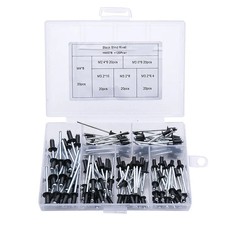 Black metal electric drill rivet gun conversion tool with 173mm alloy steel head and adapter
