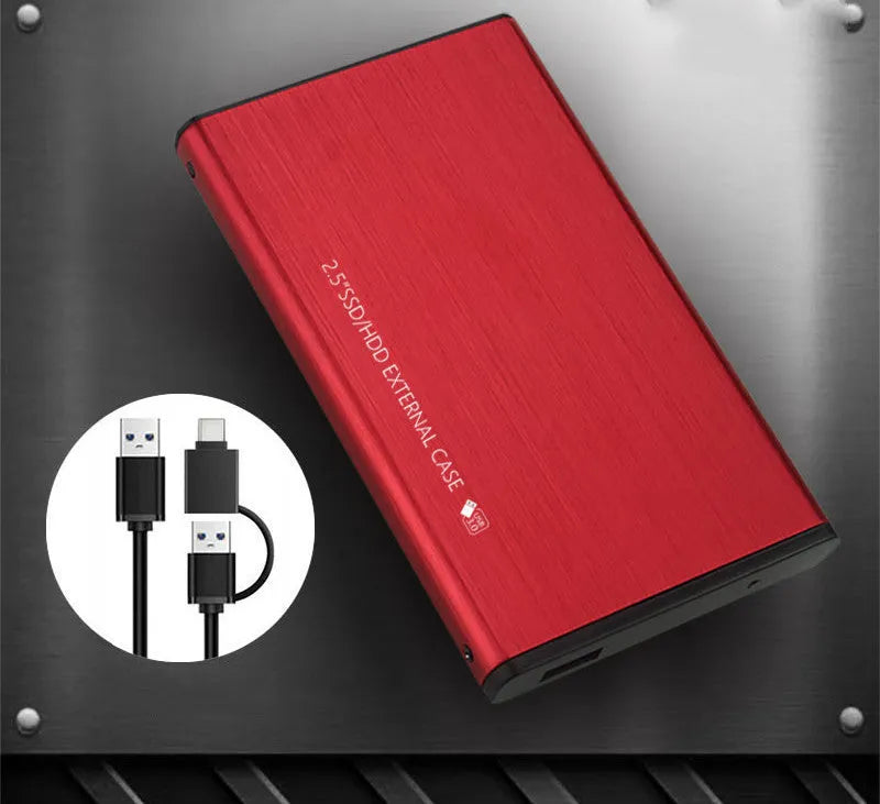 2.5 inch SATA to USB 3.0 hard drive enclosure in black aluminium finish