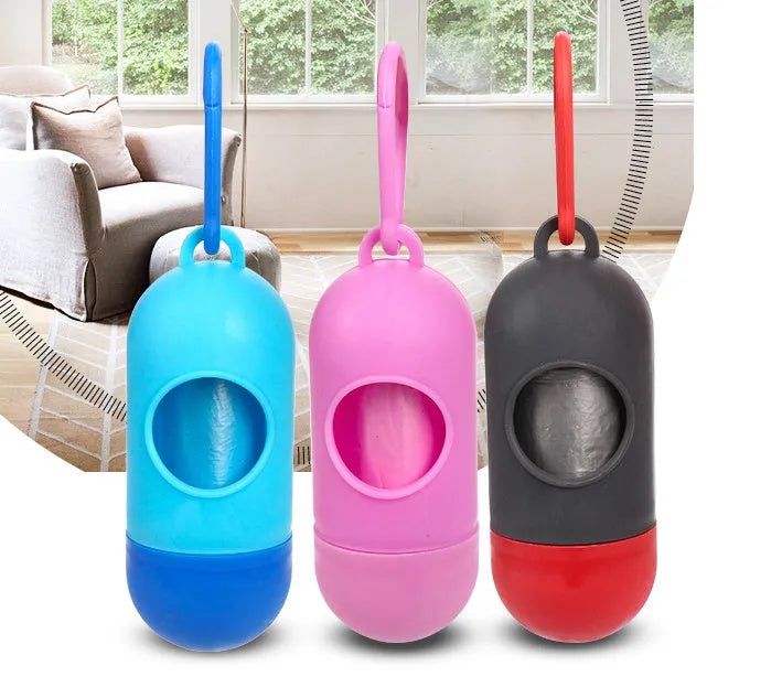 Disposable dog waste cleanup bags in 22.5 by 30 cm size with multiple colour options
