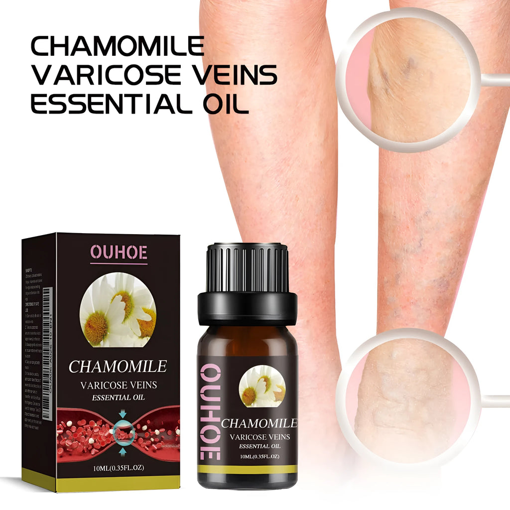 10ml chamomile leg essential oil bottle for skin care and massage treatment