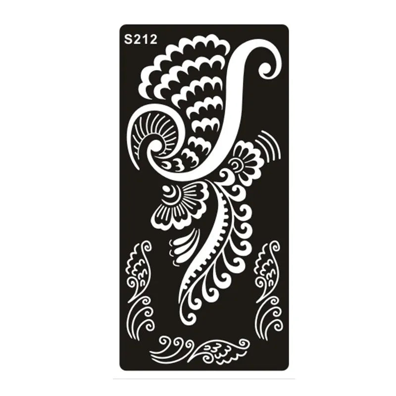 Hollow tattoo template sticker with geometric Southeast Asia style design on water transfer paper