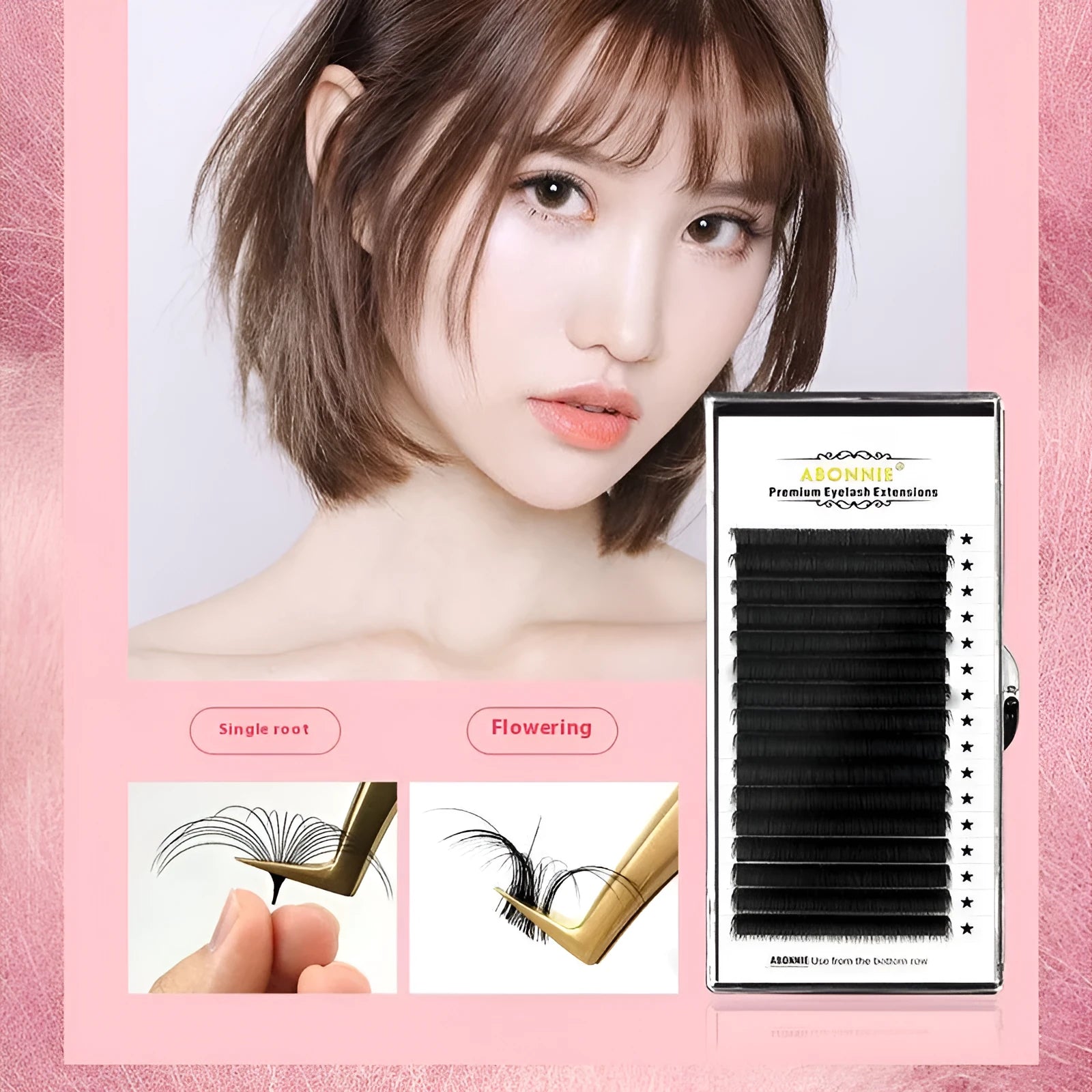 16-row dense false eyelashes made from mink hair available in multiple specifications and lengths