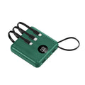Mini polymer lithium ion power bank 10000mAh with digital display and own cable in plastic shell