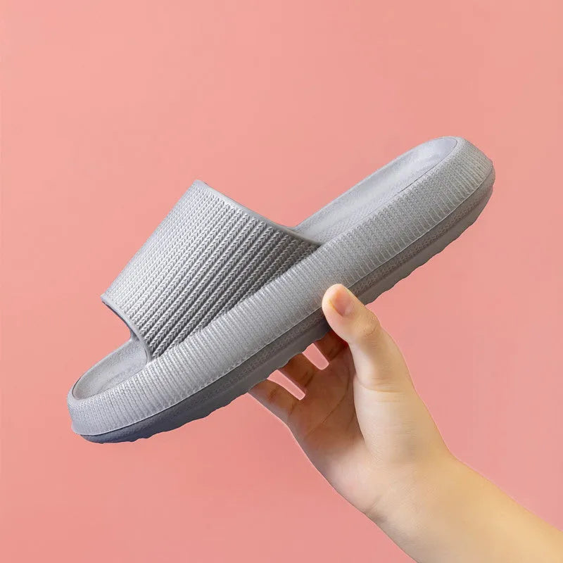 EVA flip flops slippers for women men soft anti-skid sole thick 3.5cm bathroom wear
