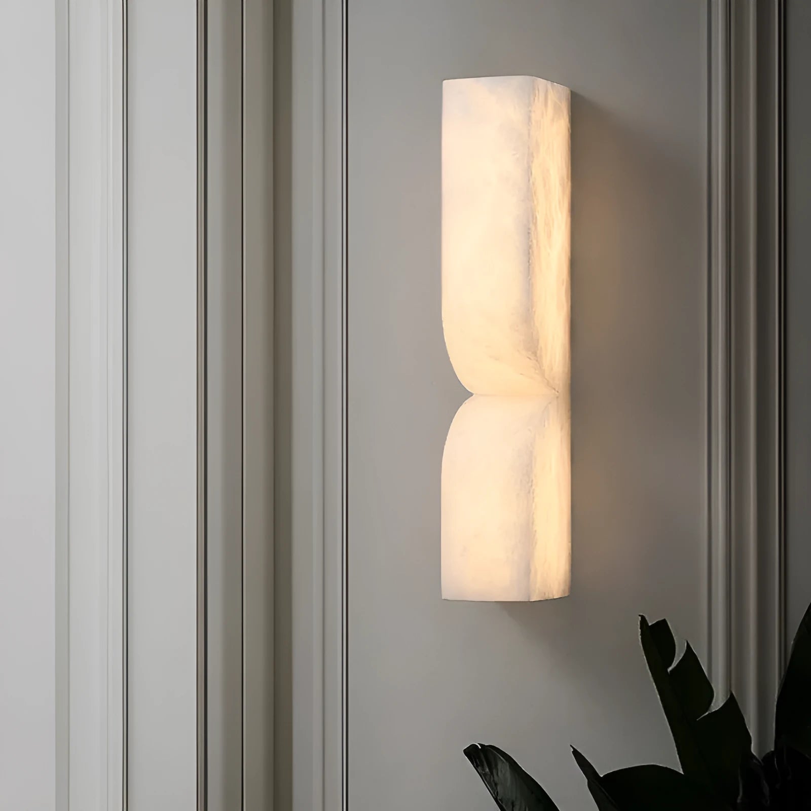 Copper Nordic wall lamp strip with warm light options for bedside or living room