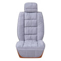 Short plush winter car seat cushion available in multiple colours including black, beige, grey, brown, and purple.