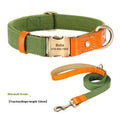 Small dog mohair collar and traction rope set shown in one of six colour options.