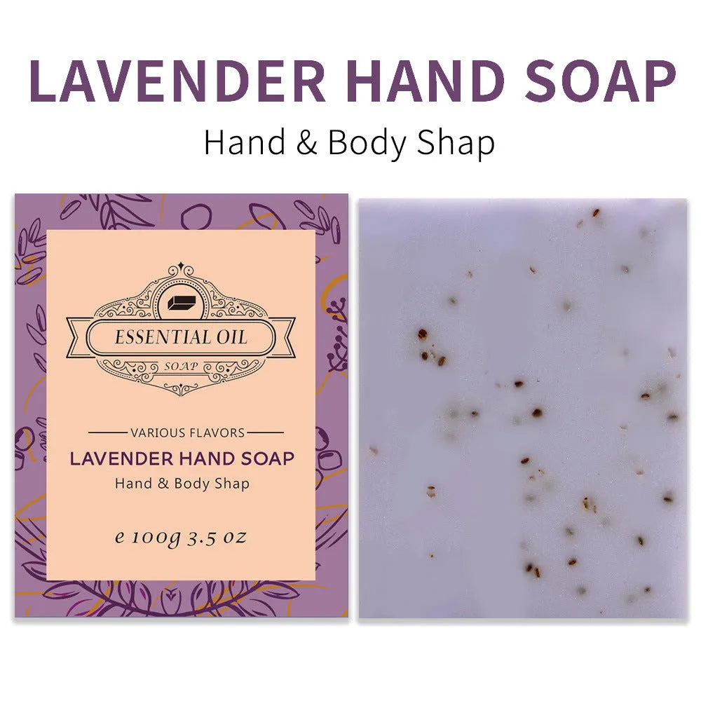 Handmade frosted essential oil soap bar 100g in multiple scent varieties