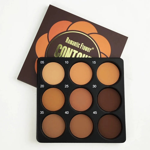 Dark matte makeup palette with nine waterproof colours for punk, INS, and national fashion styles