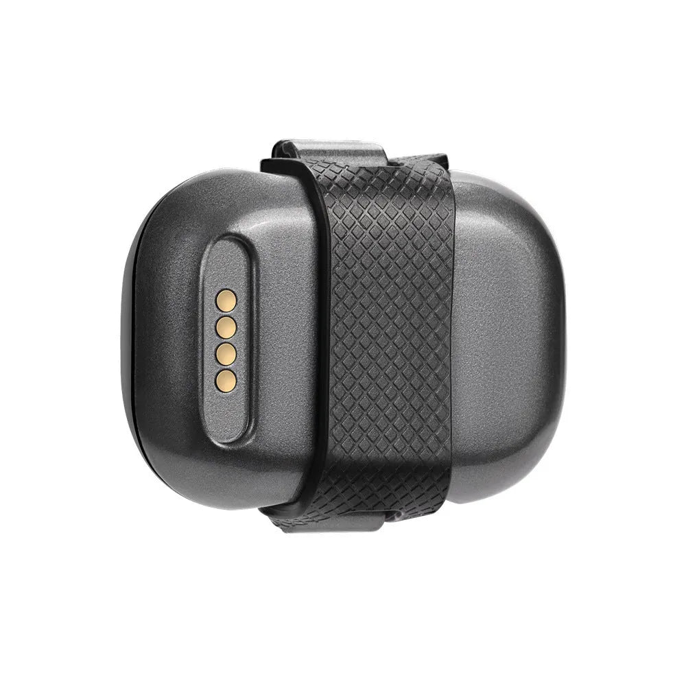 Black GF-07 pet GPS tracker with hanging rope attachment and IP67 waterproof rating