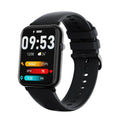Smart waterproof watch with 1.69inch TFT screen and composite silica gel strap in Black