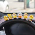 PVC duckling car interior decoration set with six cartoon ducks and one sign label
