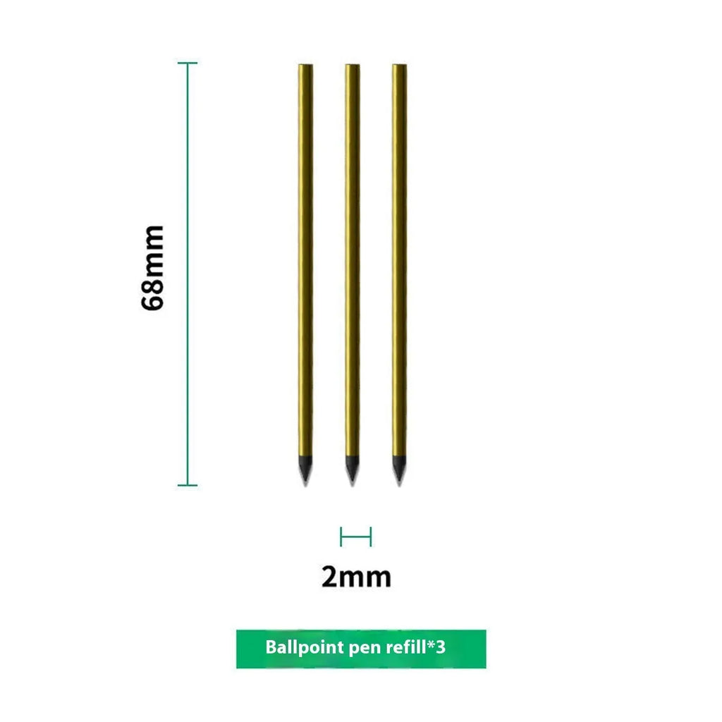 Set of three 6-hole loose leaf paper refills with Zodiac Forest paper and metal-core pen refills