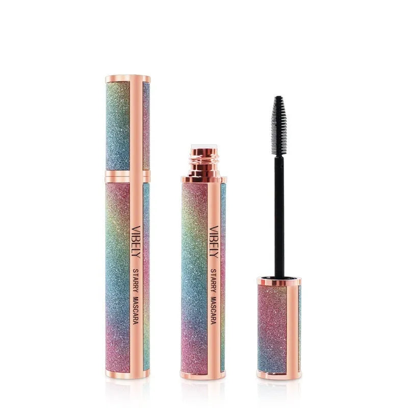 Black waterproof mascara with 4D curling effects for long thick lashes