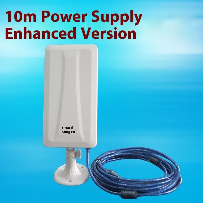 White USB wireless network card with Type USB connector for computer wireless connectivity