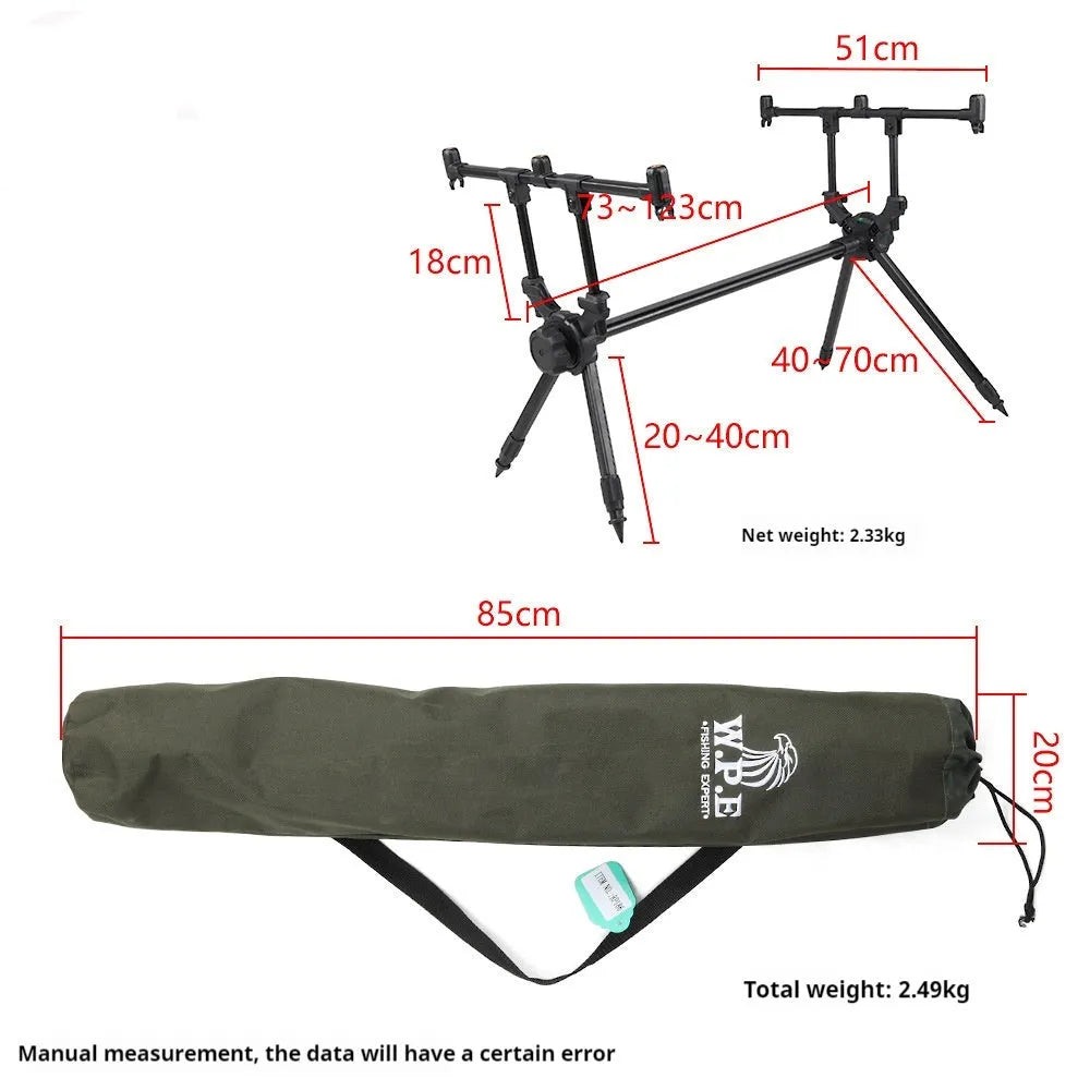 Aluminium alloy fishing rod bracket RP186-3 for quick portable installation