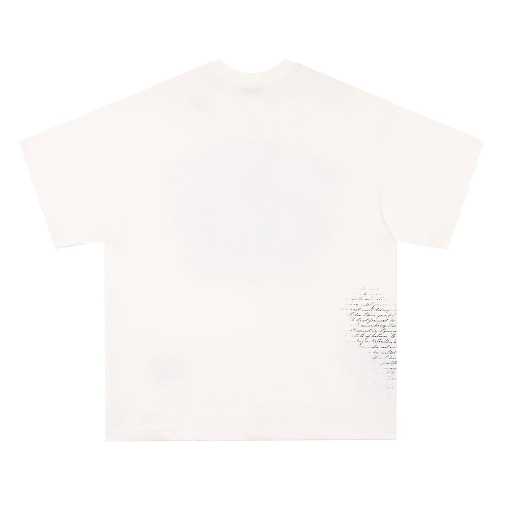 American retro hip hop gothic T-shirt in pure cotton with letter pattern design