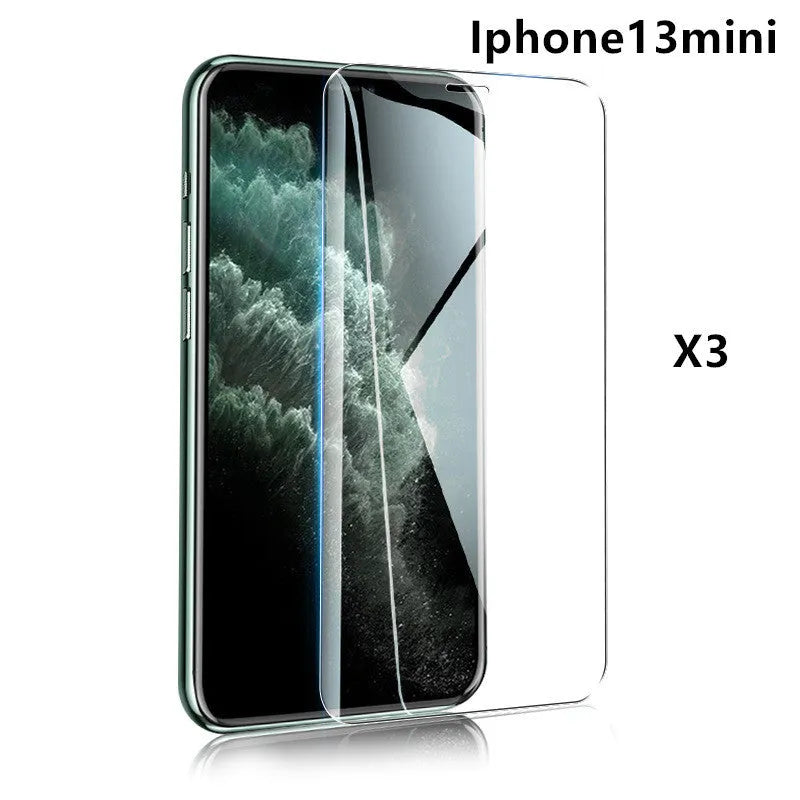 Tempered glass screen protector with 9H hardness and oleophobic coating for smartphones.