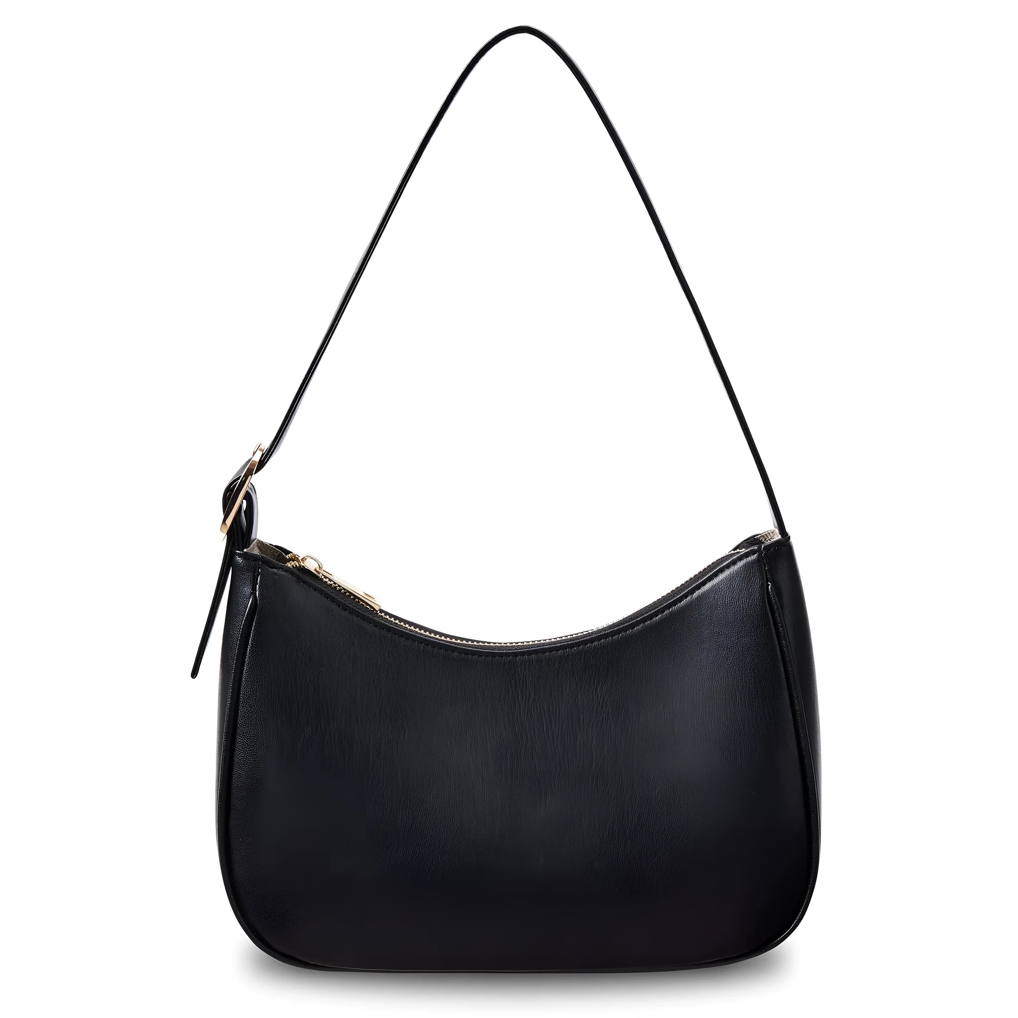 Simple retro waterproof PU leather shoulder bag in apricot colour with adjustable strap.