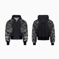 Street trendy printed loose trousers set with hoodie, seven-inch pants, and trousers in coordinated casual wear
