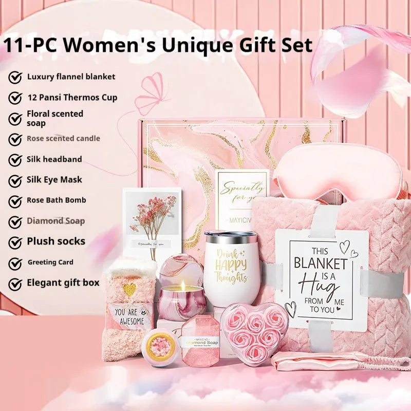 Aromatherapy candle soap bath gift set in a plastic storage box with modern simplicity style
