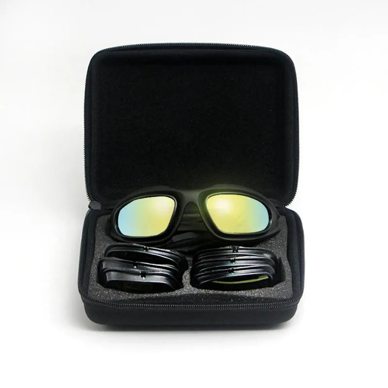 Tactical sports sunglasses with polarised lenses for outdoor cycling