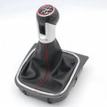 Leather gear lever handball replacement part for Volkswagen Golf 5, 6, and 7 manual transmission.