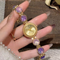 Women's quartz watch with 25mm round dial and zinc alloy case in a choice of six colours.